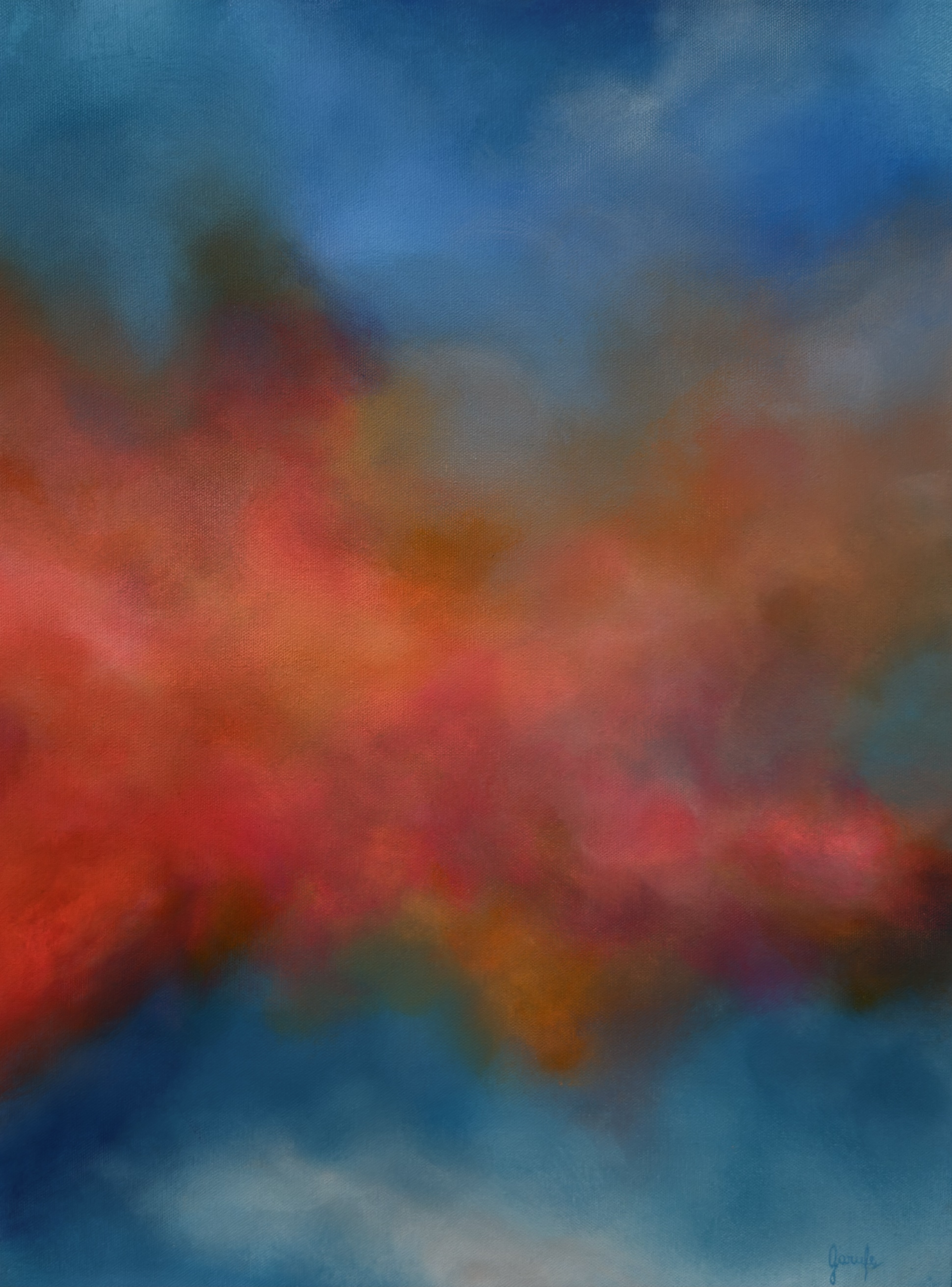 Pink Explosion in a Bright Sky